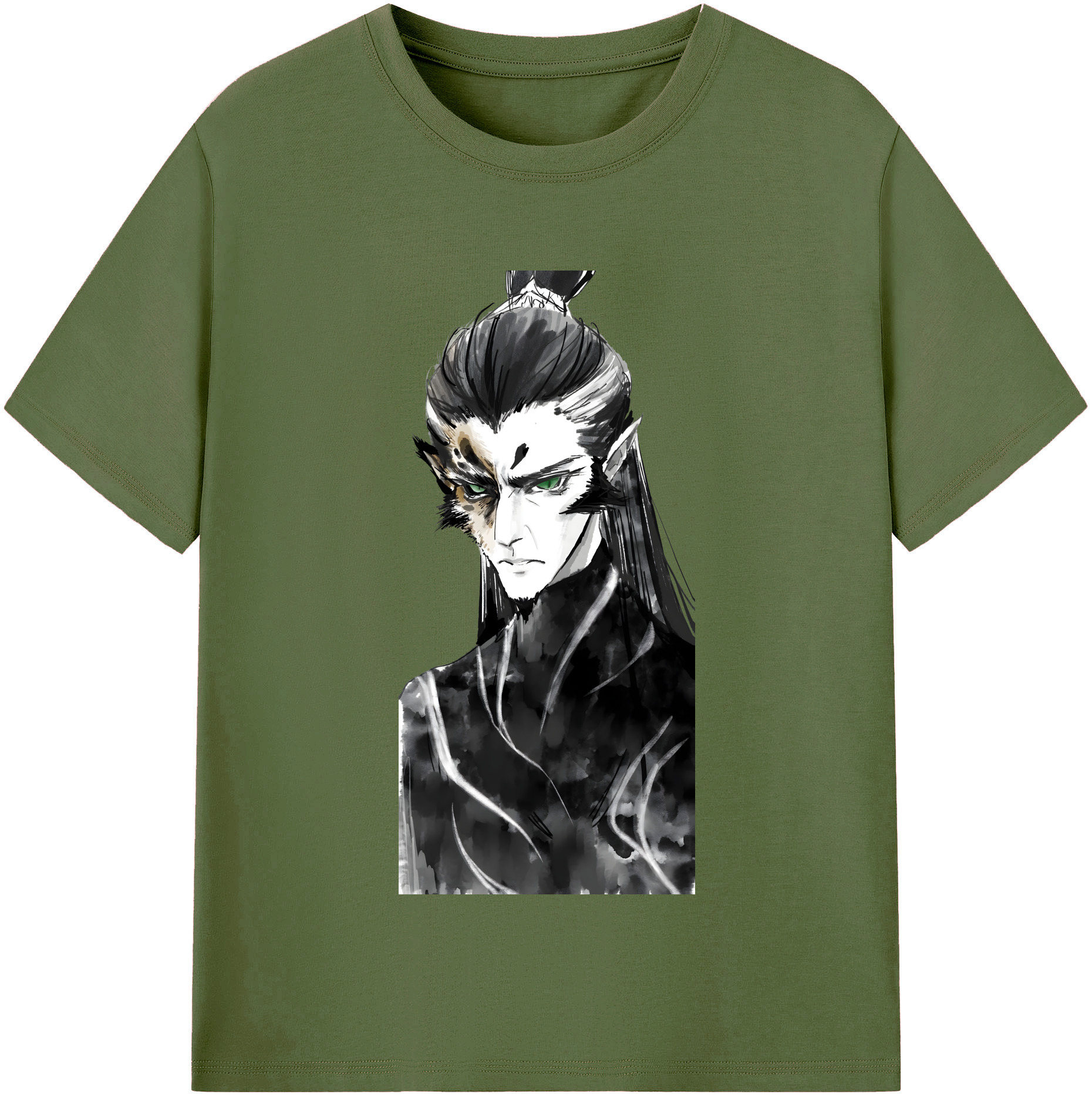 （画像用） Ne Zha 2 ナタ 魔童の大暴れ 綿100％半袖Tシャツ（フロントプリント）